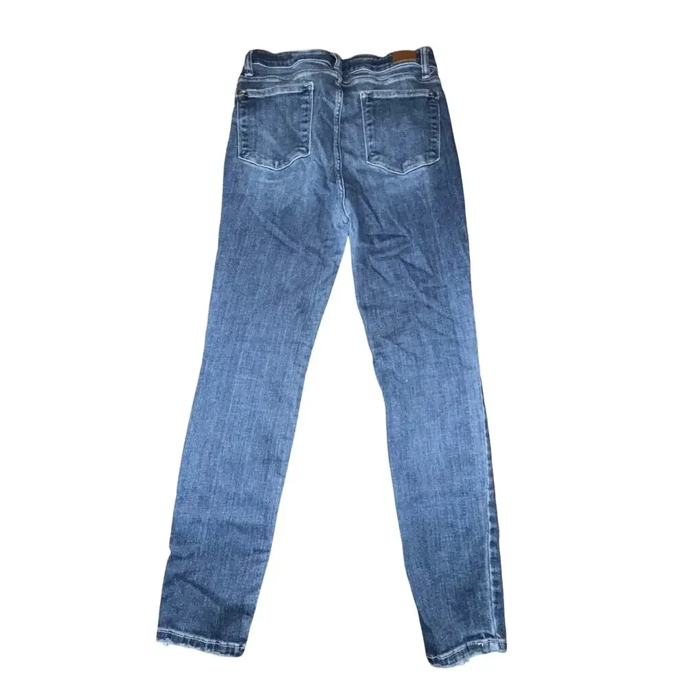 Judy Blue Penelope High Rise Button Fly Skinny Fit Jeans Women's Size 11/30 Blue